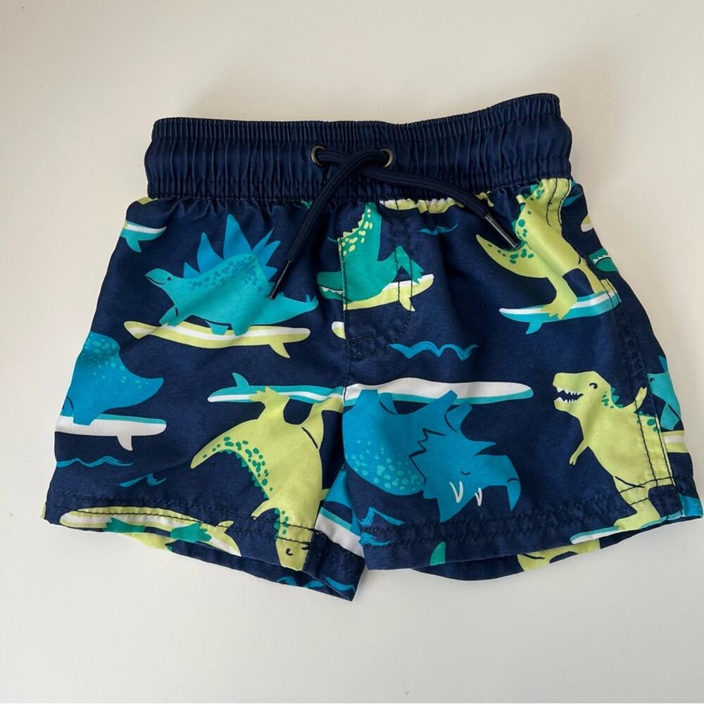 Just One You Carter’s Dinosaur Print Navy Blue swim trunks shorts